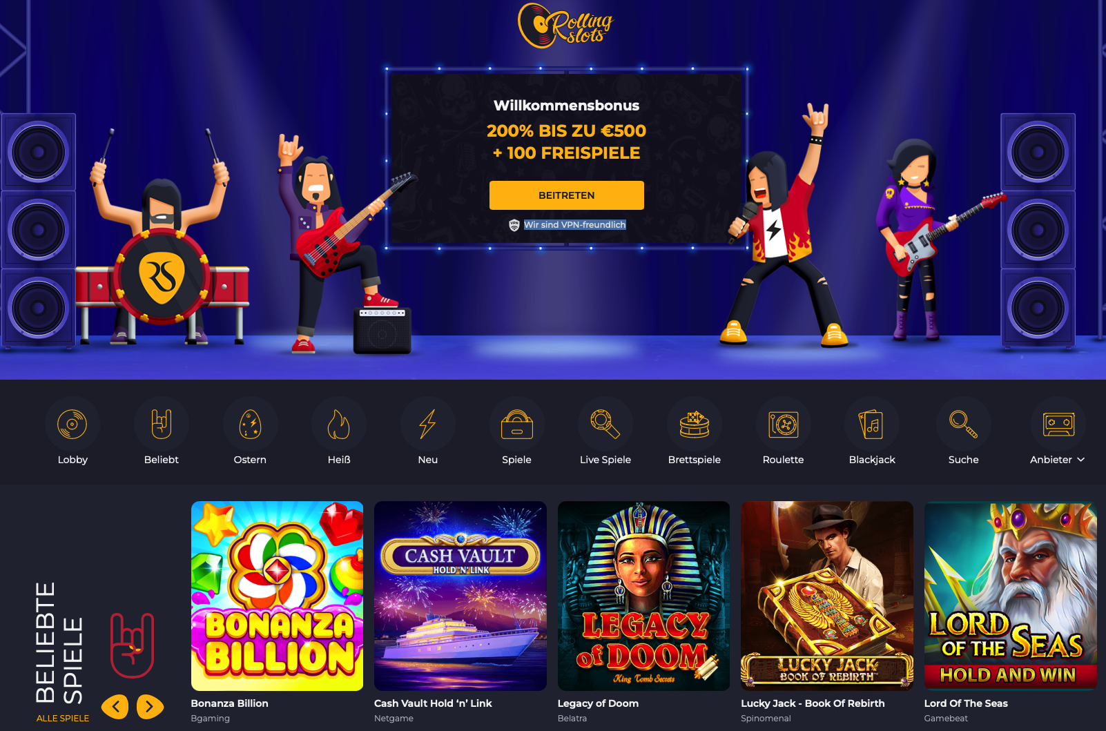 Rolling Slots Echtgeld Casino